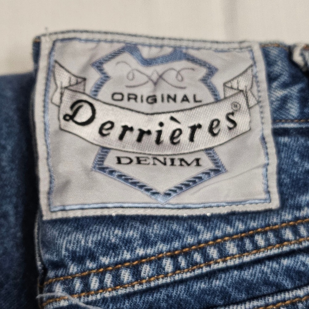 Derrieres Denim Blue Jeans young women‎ Size 8 22x27 High Rise Straight Leg - Picture 13 of 14